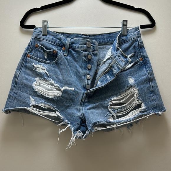 Levi’s 502 Jean Shorts Size 28 - Picture 3 of 8